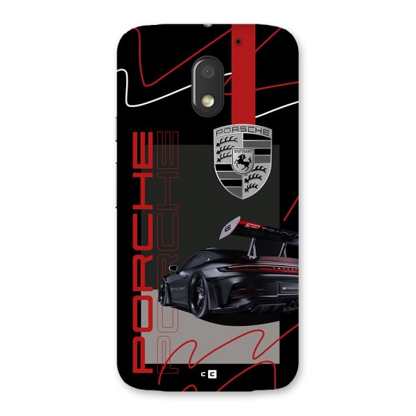 Classy Black Supercar Back Case for Moto E3 Power