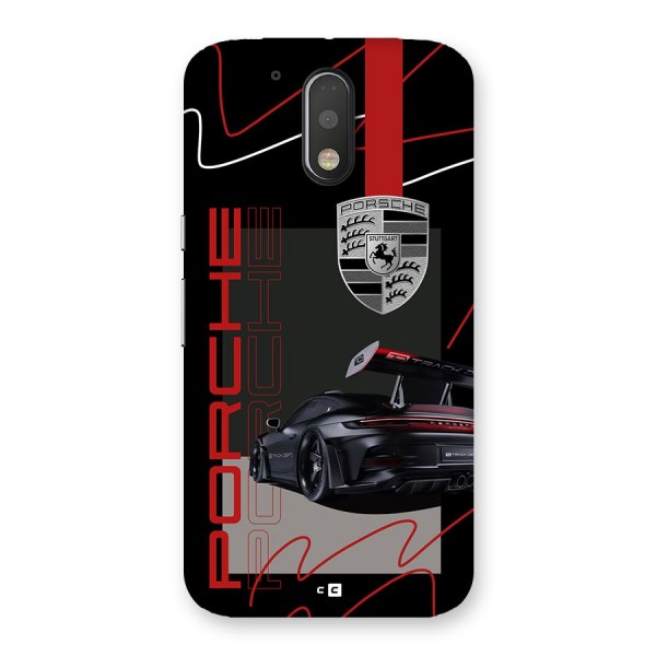 Classy Black Supercar Back Case for Moto G4