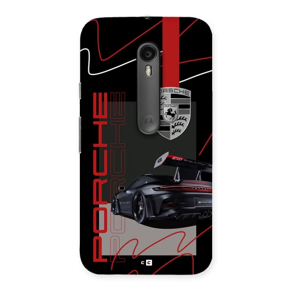 Classy Black Supercar Back Case for Moto G Turbo