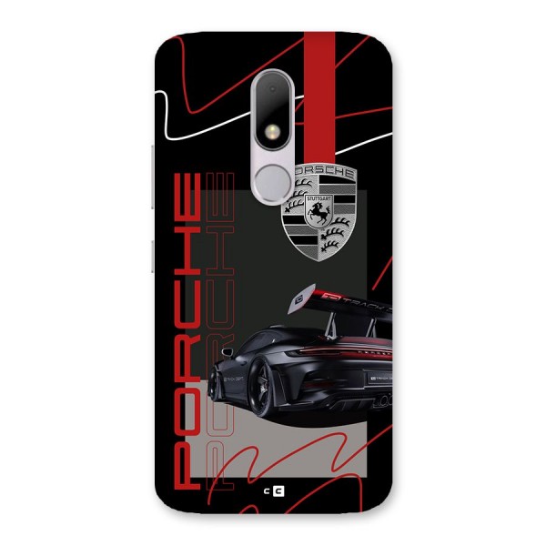 Classy Black Supercar Back Case for Moto M