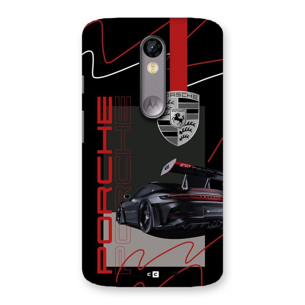 Classy Black Supercar Back Case for Moto X Force