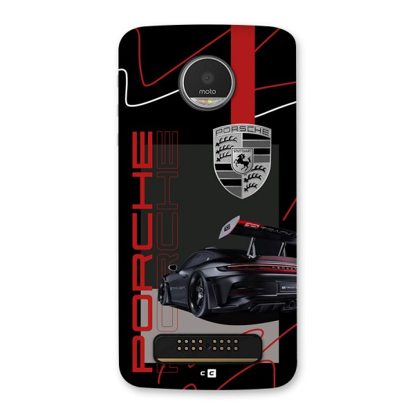 Classy Black Supercar Back Case for Moto Z Play