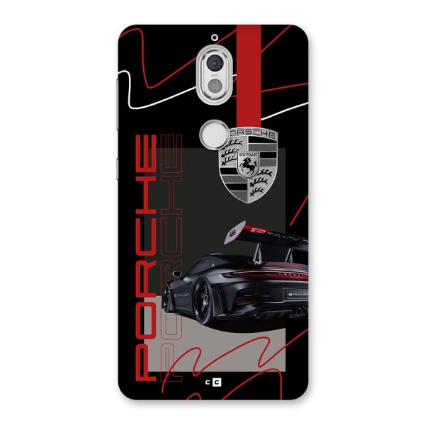 Classy Black Supercar Back Case for Nokia 7