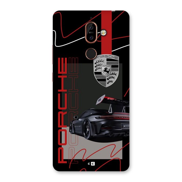 Classy Black Supercar Back Case for Nokia 7 Plus