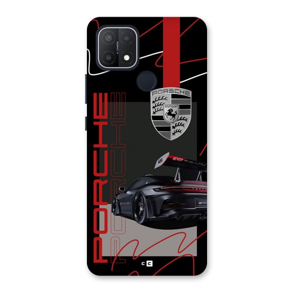 Classy Black Supercar Back Case for Oppo A15