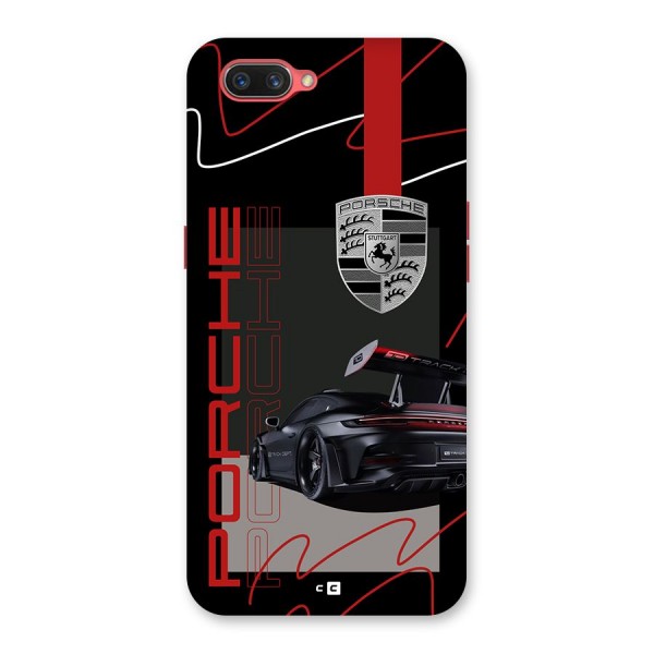 Classy Black Supercar Back Case for Oppo A3s