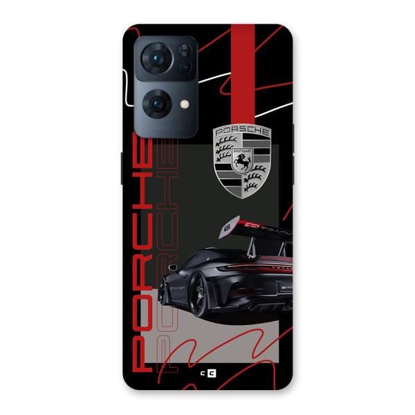 Classy Black Supercar Back Case for Oppo Reno7 Pro 5G