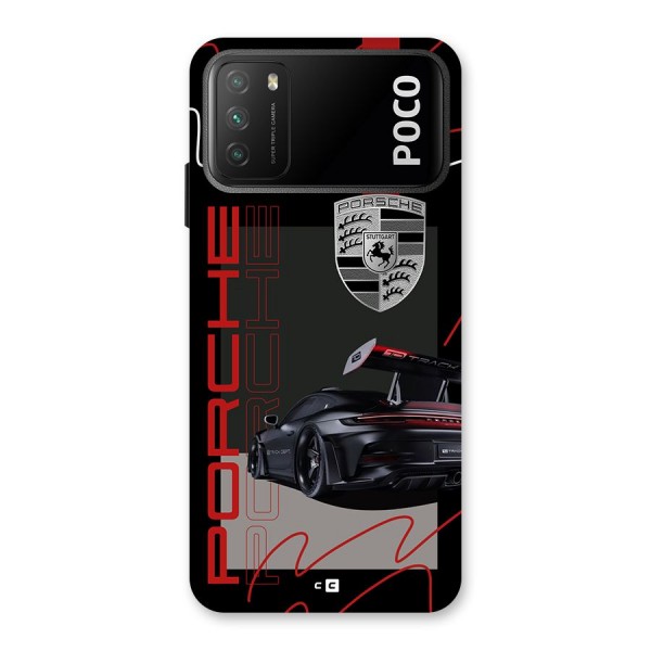 Classy Black Supercar Back Case for Poco M3