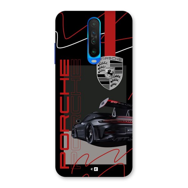 Classy Black Supercar Back Case for Poco X2