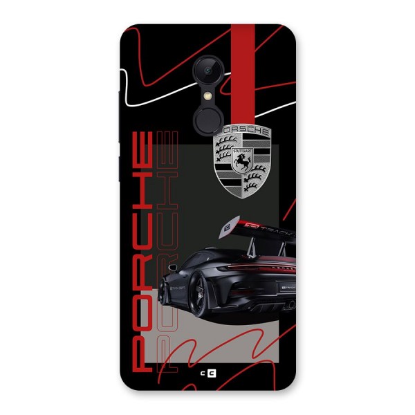 Classy Black Supercar Back Case for Redmi 5