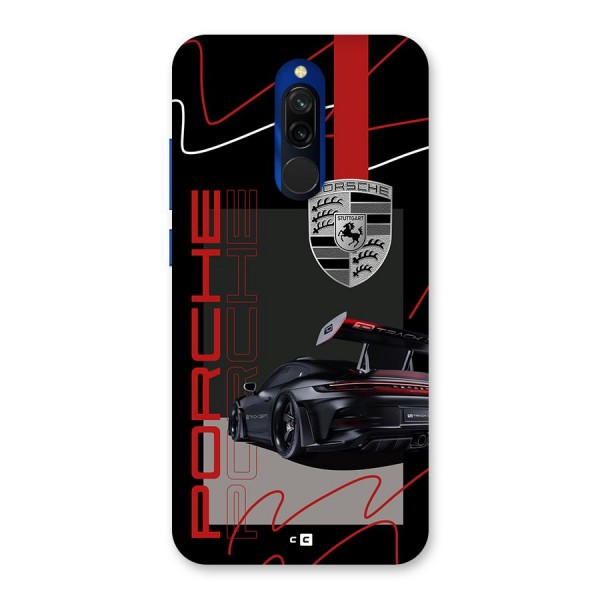 Classy Black Supercar Back Case for Redmi 8