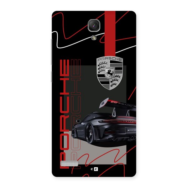 Classy Black Supercar Back Case for Redmi Note