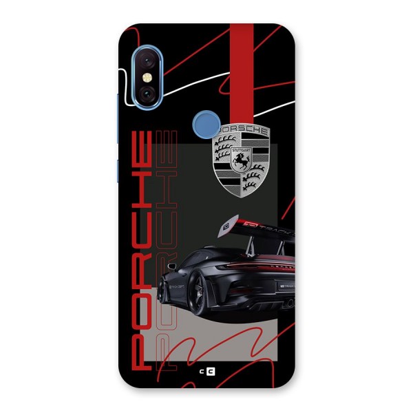 Classy Black Supercar Back Case for Redmi Note 6 Pro