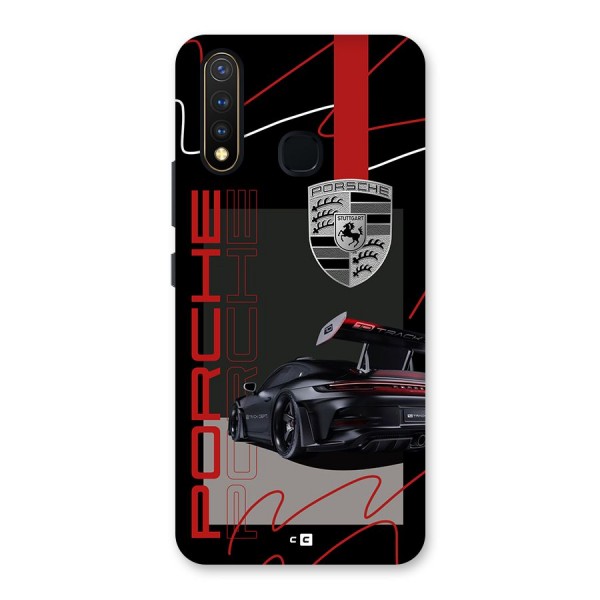 Classy Black Supercar Back Case for Vivo U20