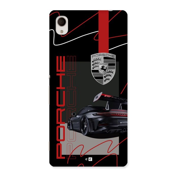 Classy Black Supercar Back Case for Xperia M4