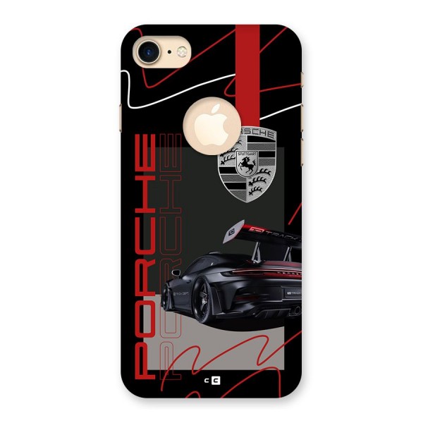 Classy Black Supercar Back Case for iPhone 8 Logo Cut