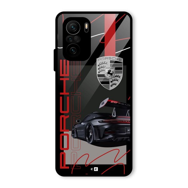 Classy Black Supercar Glass Back Case for Mi 11X Pro