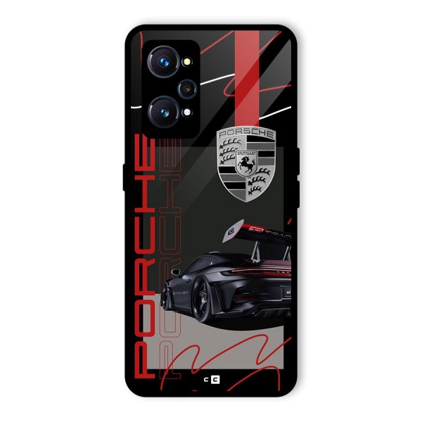 Classy Black Supercar Glass Back Case for Realme GT Neo2