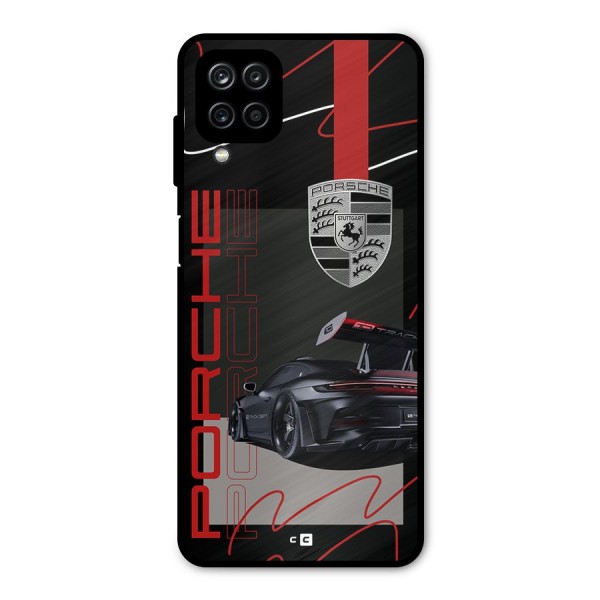 Classy Black Supercar Metal Back Case for Galaxy A12