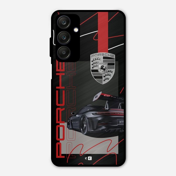 Classy Black Supercar Metal Back Case for Galaxy A25 5G