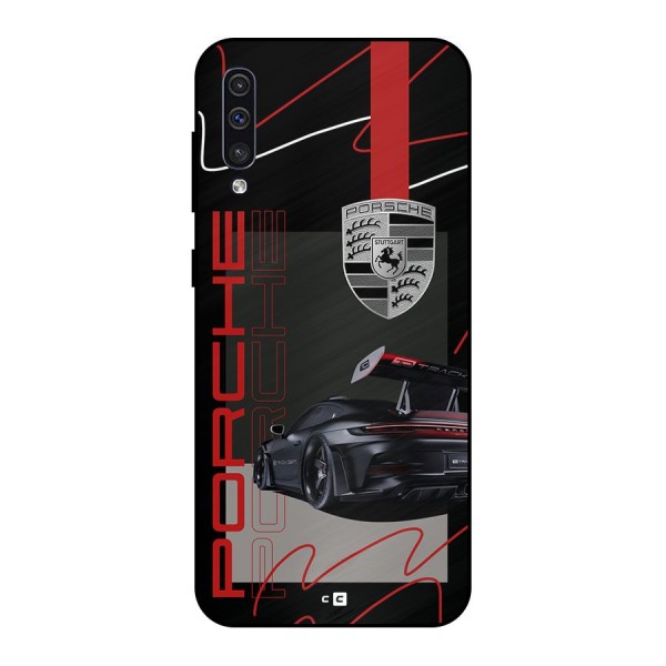 Classy Black Supercar Metal Back Case for Galaxy A30s