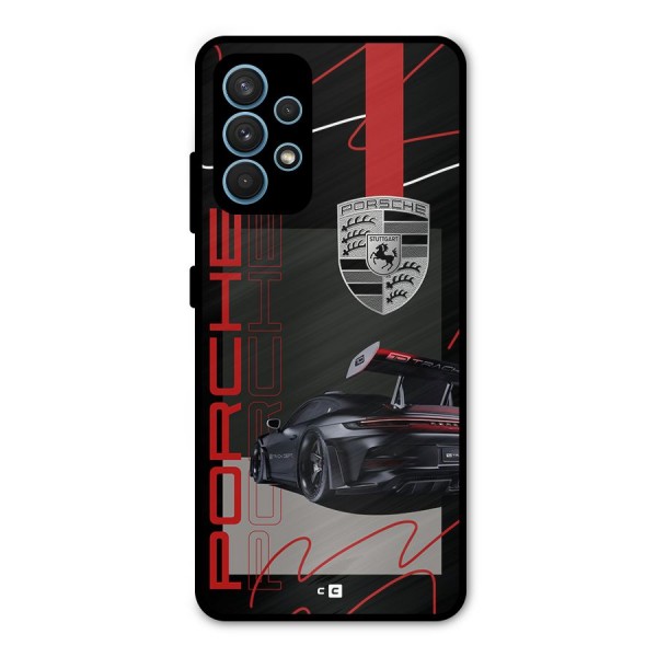 Classy Black Supercar Metal Back Case for Galaxy A32