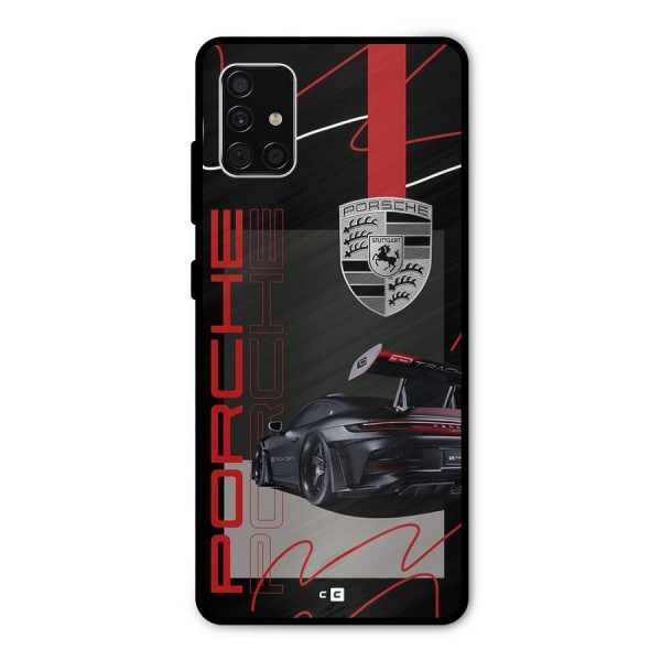 Classy Black Supercar Metal Back Case for Galaxy A51