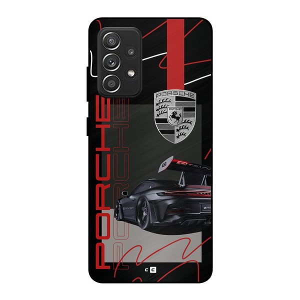 Classy Black Supercar Metal Back Case for Galaxy A52