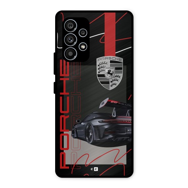 Classy Black Supercar Metal Back Case for Galaxy A53 5G