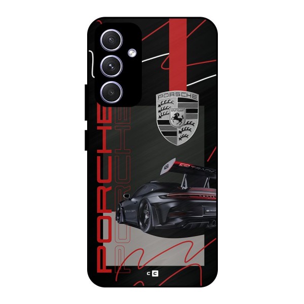 Classy Black Supercar Metal Back Case for Galaxy A54