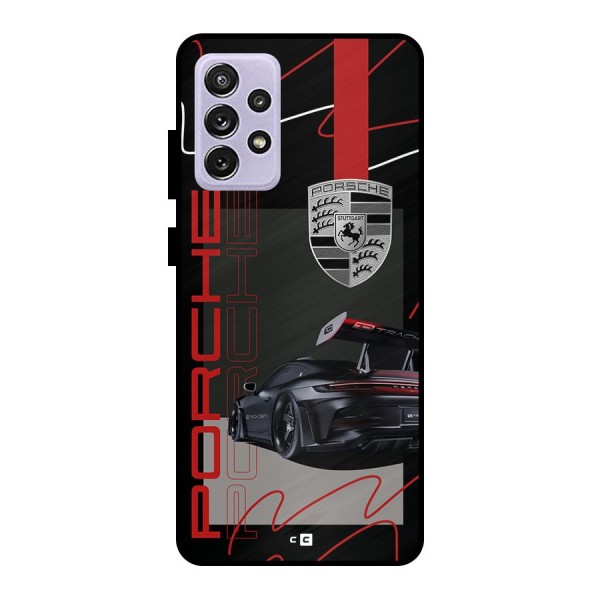 Classy Black Supercar Metal Back Case for Galaxy A72