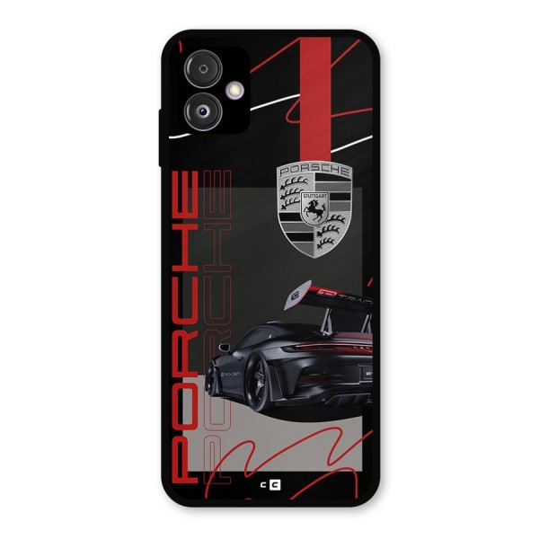 Classy Black Supercar Metal Back Case for Galaxy F14