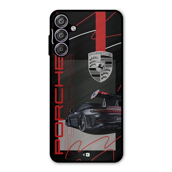 Classy Black Supercar Metal Back Case for Galaxy F15