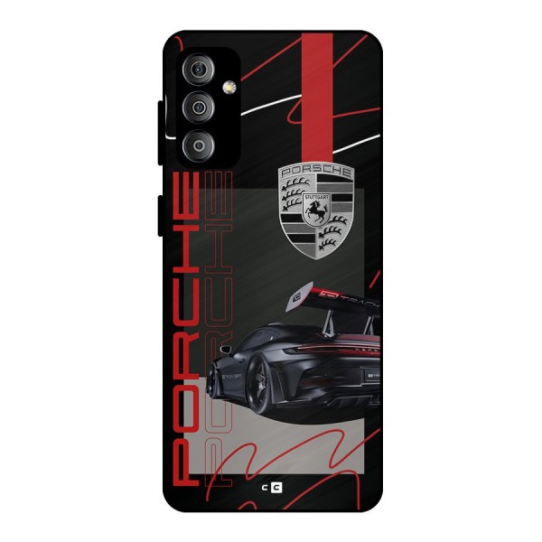 Classy Black Supercar Metal Back Case for Galaxy F23