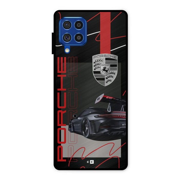 Classy Black Supercar Metal Back Case for Galaxy F62