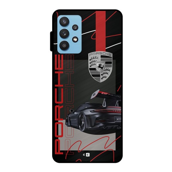 Classy Black Supercar Metal Back Case for Galaxy M32 5G