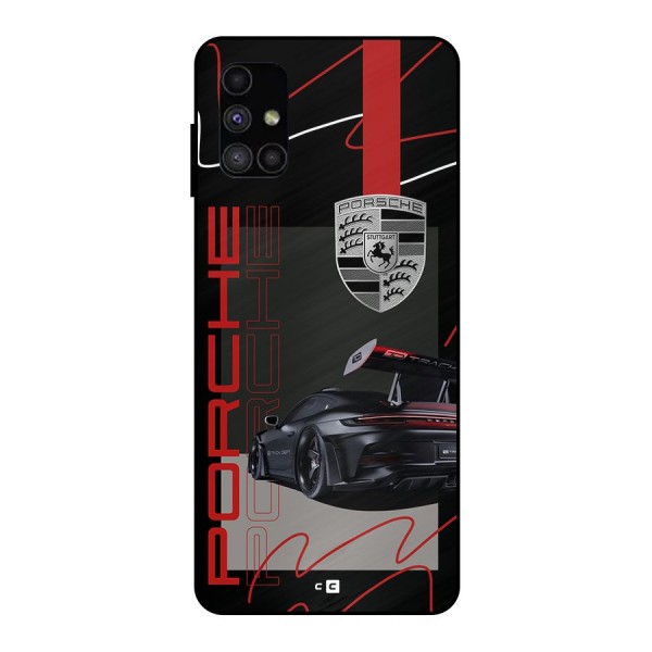 Classy Black Supercar Metal Back Case for Galaxy M51