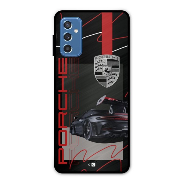 Classy Black Supercar Metal Back Case for Galaxy M52 5G