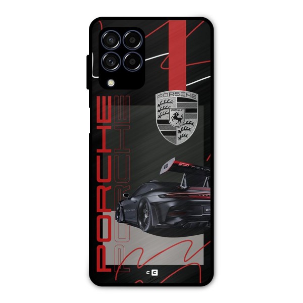 Classy Black Supercar Metal Back Case for Galaxy M53 5G