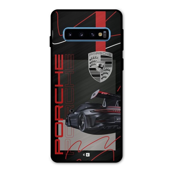 Classy Black Supercar Metal Back Case for Galaxy S10