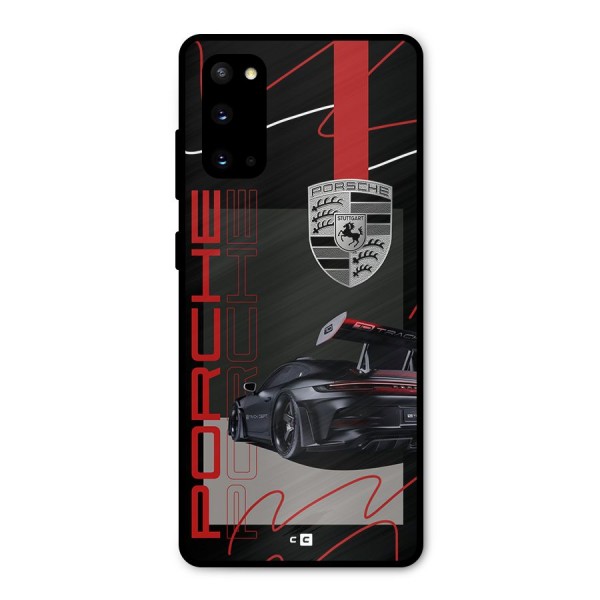 Classy Black Supercar Metal Back Case for Galaxy S20