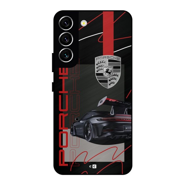 Classy Black Supercar Metal Back Case for Galaxy S22 5G