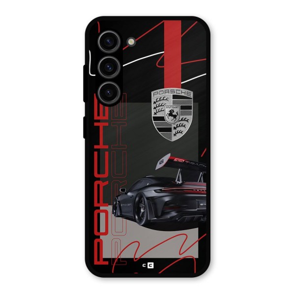 Classy Black Supercar Metal Back Case for Galaxy S23