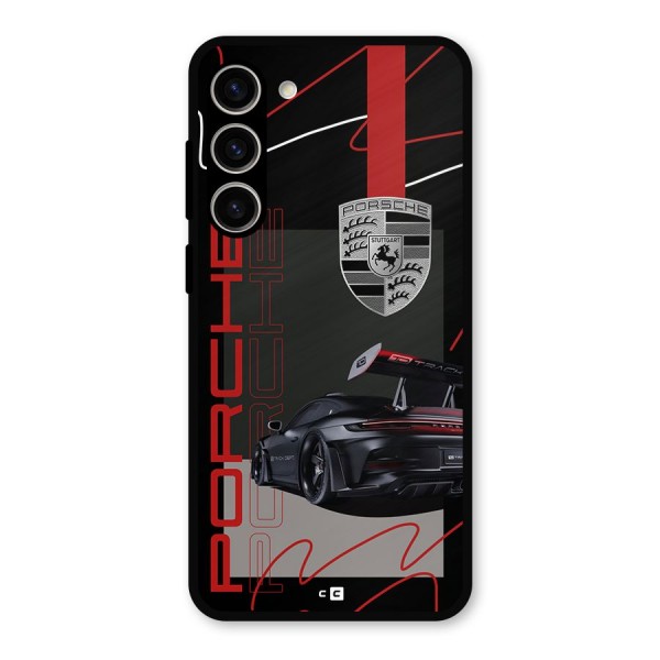 Classy Black Supercar Metal Back Case for Galaxy S23 Plus