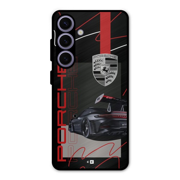 Classy Black Supercar Metal Back Case for Galaxy S24