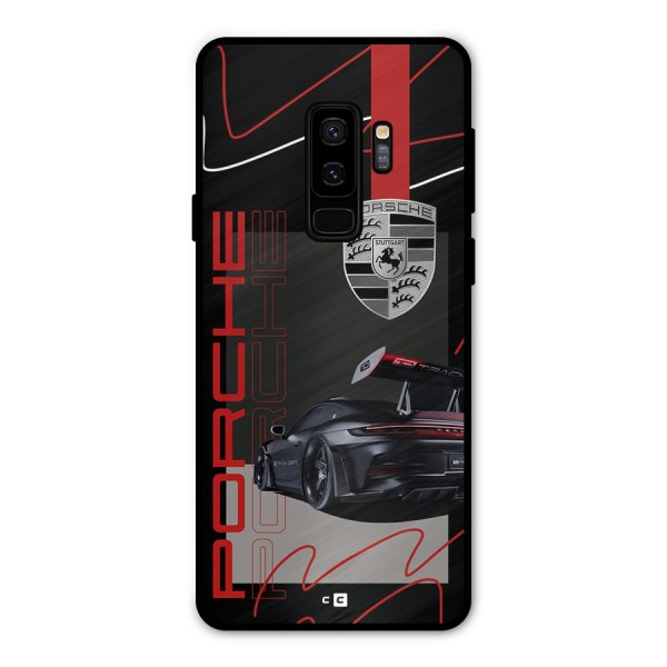 Classy Black Supercar Metal Back Case for Galaxy S9 Plus