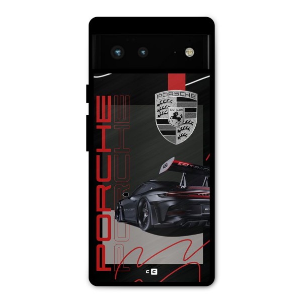 Classy Black Supercar Metal Back Case for Google Pixel 6