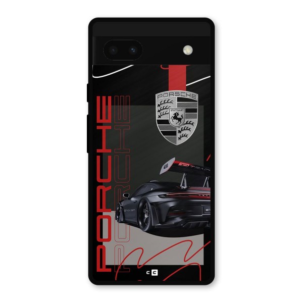 Classy Black Supercar Metal Back Case for Google Pixel 6a