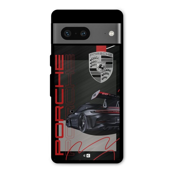 Classy Black Supercar Metal Back Case for Google Pixel 7