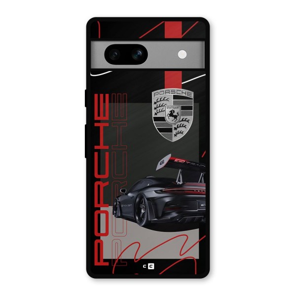 Classy Black Supercar Metal Back Case for Google Pixel 7a